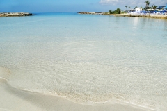 Blue Crystal Water And White Sand Summer Beach And Holiday Background With Copy Space