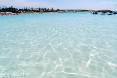 sandy beach coast in the mediterranean sea landscape on Cyprus island