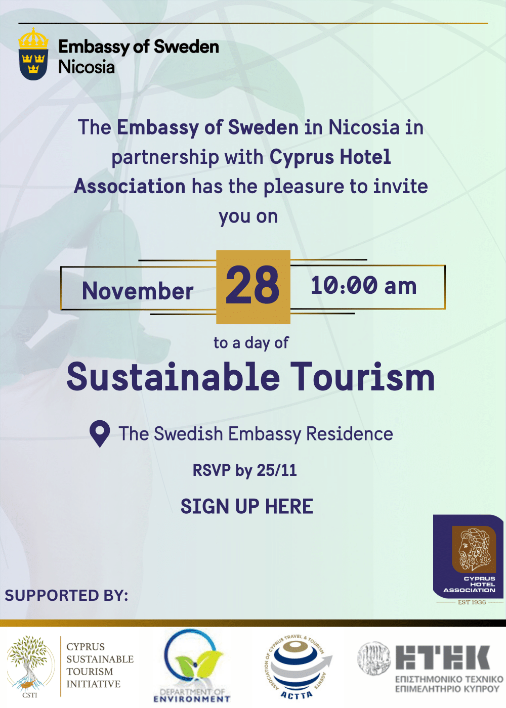 Swedish Embassy Sustainable Tourism Event - The Cyprus Sustainable ...